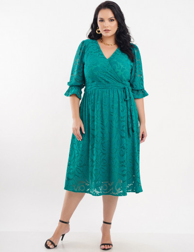 Vestido Midi Malha Lasie Verde 