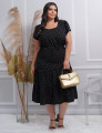 Vestido Midi Bolinha Preto