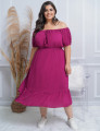 Vestido Viscose Liso Roxo