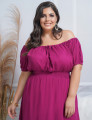 Vestido Viscose Liso Roxo
