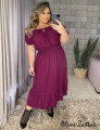 Vestido Viscose Liso Roxo