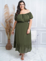 Vestido Viscose Liso Musgo