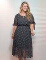 Vestido Chiffon Poá Preto