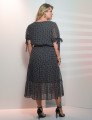 Vestido Chiffon Poá Preto