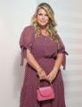 Vestido Chiffon Poá Roxo