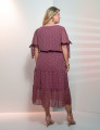 Vestido Chiffon Poá Roxo