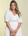 Vestido Curto Liso Branco