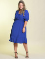 Vestido Curto Liso Azul