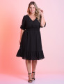 Vestido Curto Crepe Preto