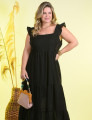 Vestido Algodão Babadinho Preto