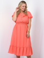 Vestido Chiffon Liso Laranja