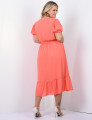 Vestido Chiffon Liso Laranja