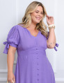 Vestido Poliviscose Liso Lilás