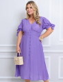 Vestido Poliviscose Liso Lilás