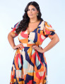 Vestido Silk Estampado Bege