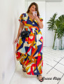 Vestido Silk Estampado Bege