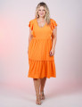 Vestido Curto Liso Laranja