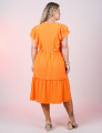Vestido Curto Liso Laranja