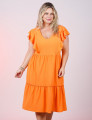 Vestido Curto Liso Laranja
