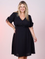 Vestido Curto Crepedunas Preto