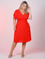 Vestido Curto Crepedunas Laranja