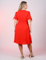 Vestido Curto Crepedunas Laranja