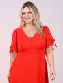 Vestido Curto Crepedunas Laranja
