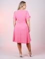 Vestido Curto Crepedunas Rosa