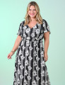 Vestido Longo Crepe Preto