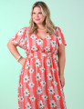 Vestido Longo Crepe Coral