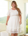 Vestido Chiffon Textura Branco