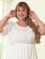 Vestido Chiffon Textura Branco