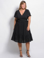 Vestido Curto Chiffon Liso Preto