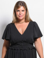Vestido Curto Chiffon Liso Preto