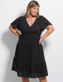 Vestido Curto Chiffon Liso Preto