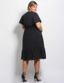 Vestido Curto Chiffon Liso Preto