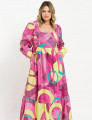Vestido Longo Crepe Twill Rosa 