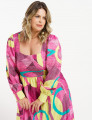 Vestido Longo Crepe Twill Rosa 
