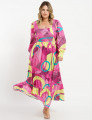 Vestido Longo Crepe Twill Rosa 