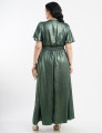 Vestido Longo Crepe Dunas Foil Verde 