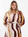 Vestido Midi Viscose Cinto Faixa Marrom