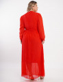 Vestido Longo Chiffon Yoryu Lurex Vermelho