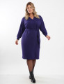 Vestido Curto Malha Tricô Liso Marinho 