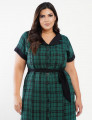 Vestido Curto Tweed Com Cinto Verde