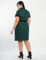 Vestido Curto Tweed Com Cinto Verde