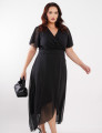 Vestido Longo Chiffon Com Lurex Preto