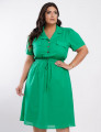 Vestido Curto Cambraia Cintura Com Elástico Verde