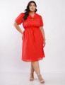 Vestido Curto Cambraia Cintura Com Elástico Vermelho