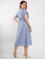 Vestido Midi Algodão Com Poliéster Azul 