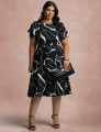 Vestido Midi Viscose Twill Com Cinto Preto